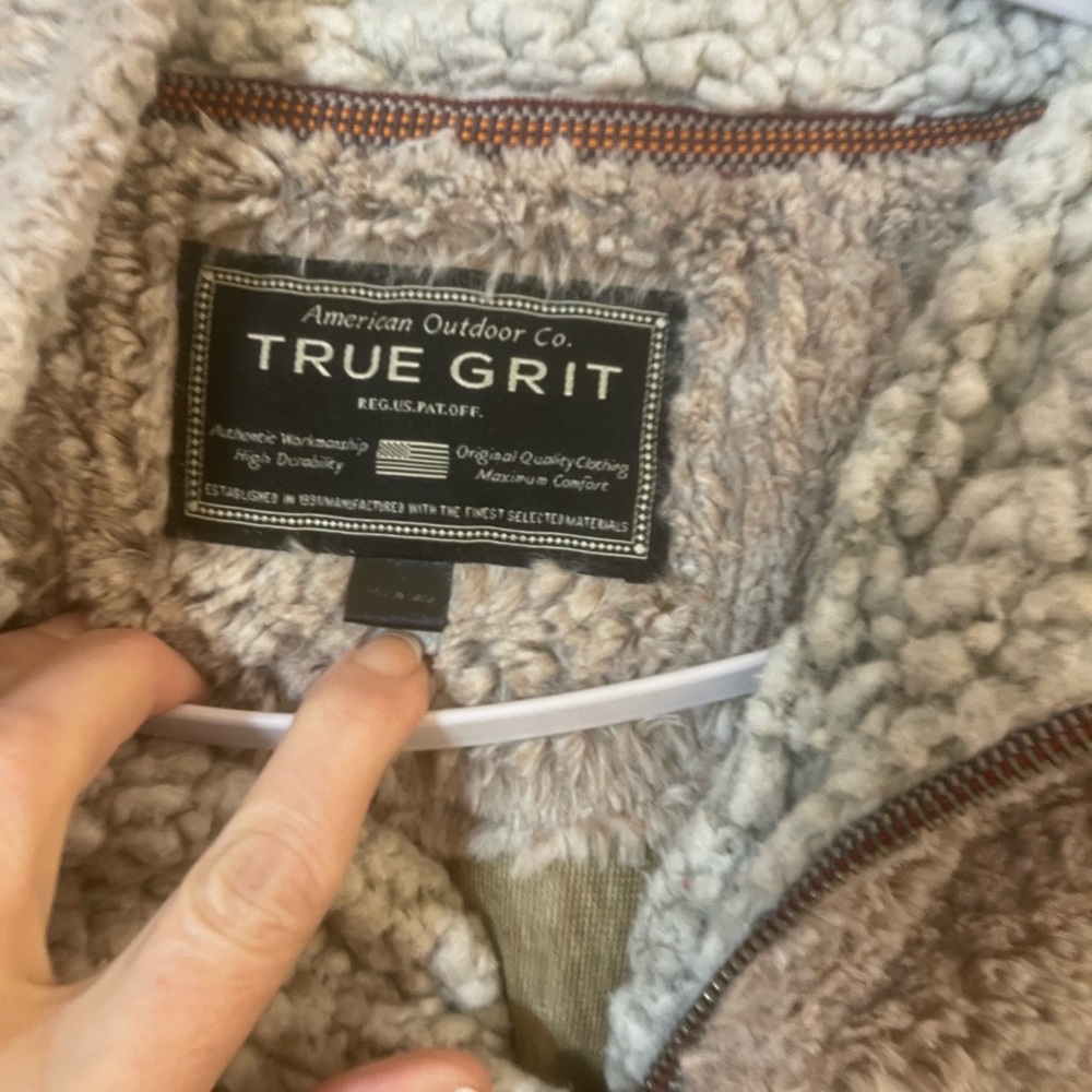 True Grit Textured Sherpa in Cream and Brown